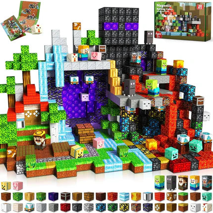 LilToyLab™ Minecraft Magnetic Building Blocks (100 PCS)