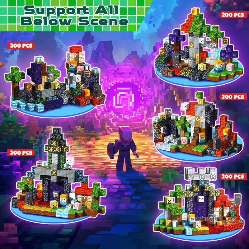 LilToyLab™ Minecraft Magnetic Building Blocks (100 PCS)