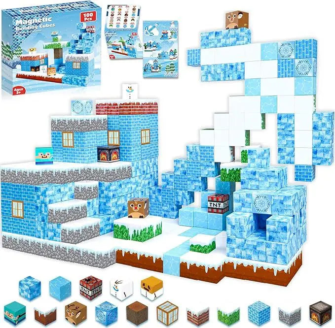 LilToyLab™ Minecraft Magnetic Building Blocks (100 PCS)