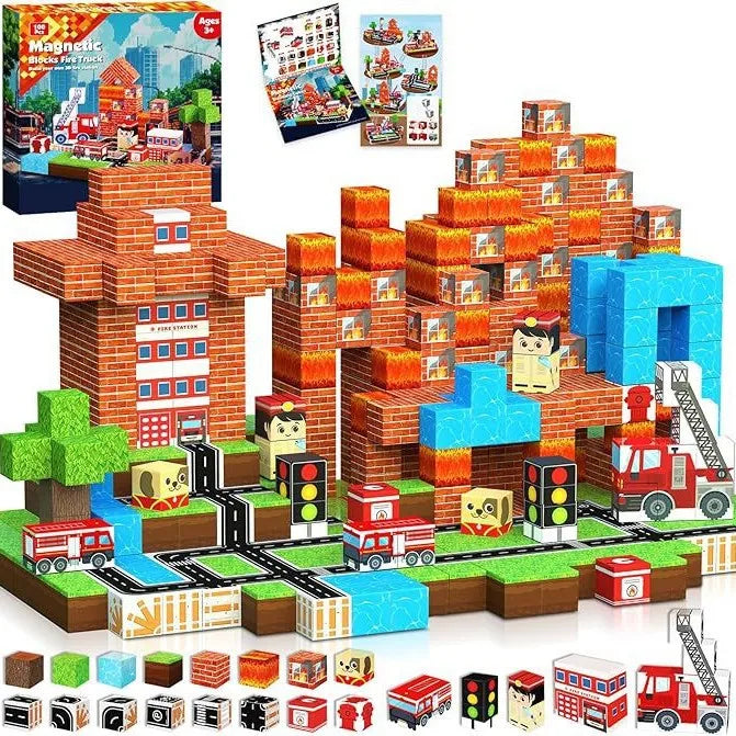 LilToyLab™ Minecraft Magnetic Building Blocks (100 PCS)